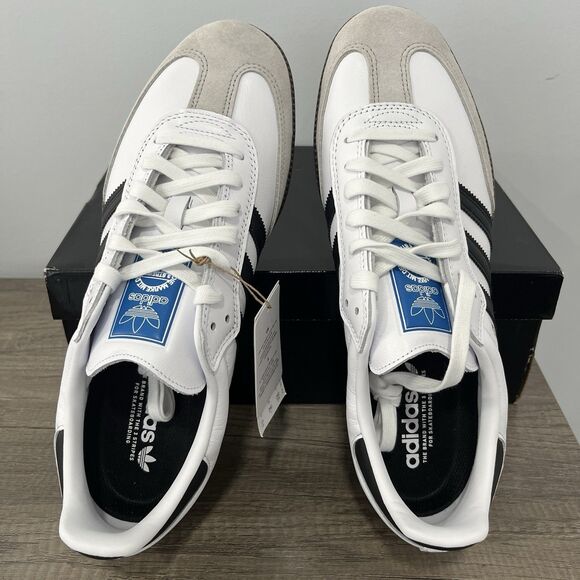 New Adidas Samba ADV Size 11 Us Men’s Sneakers White/Black Gum Style GZ8477 - Picture 4 of 9